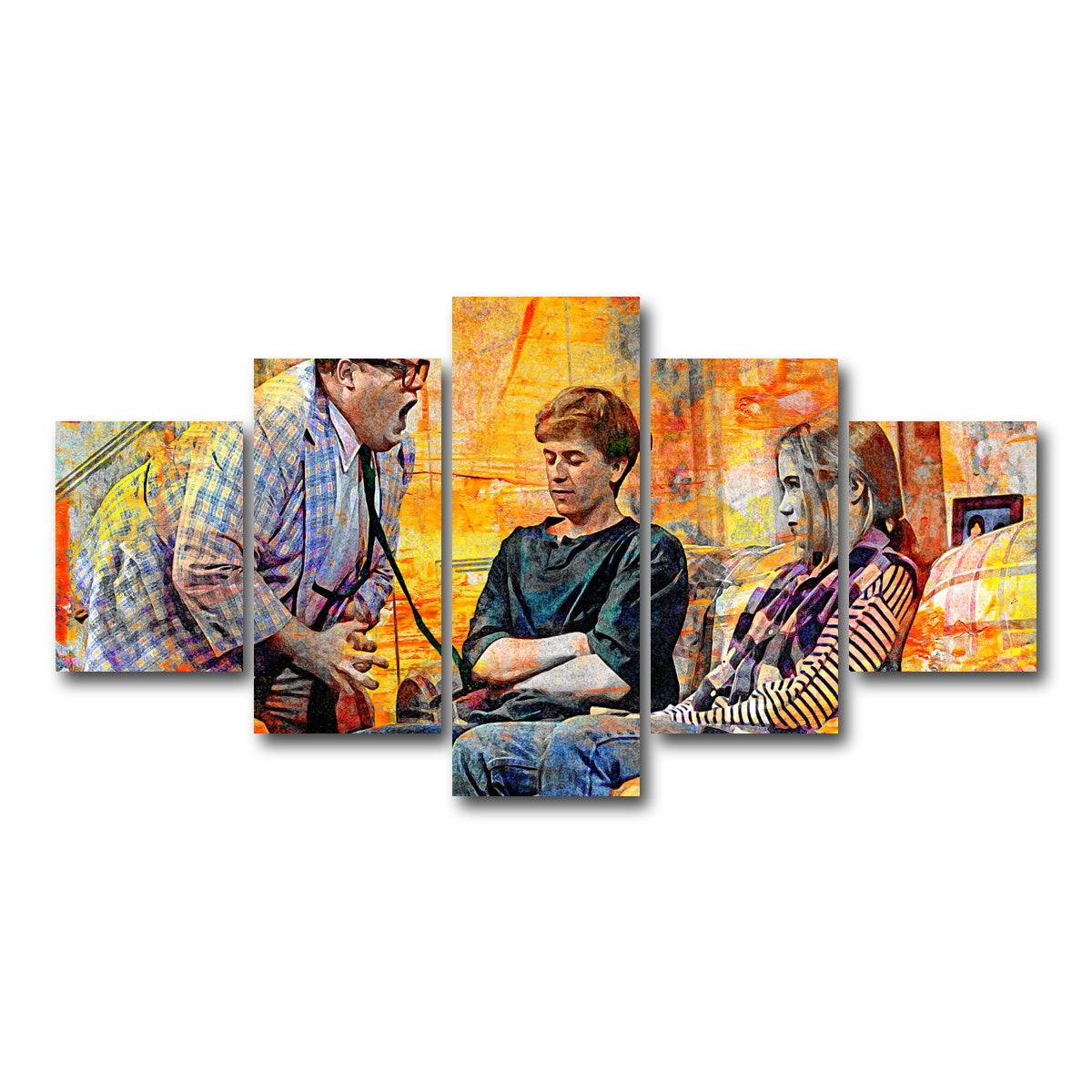 AUTO-MOCKUP WHITE | Abstract Matt Foley | 5 Piece | Gallery Wrap Canvas | group=5_short