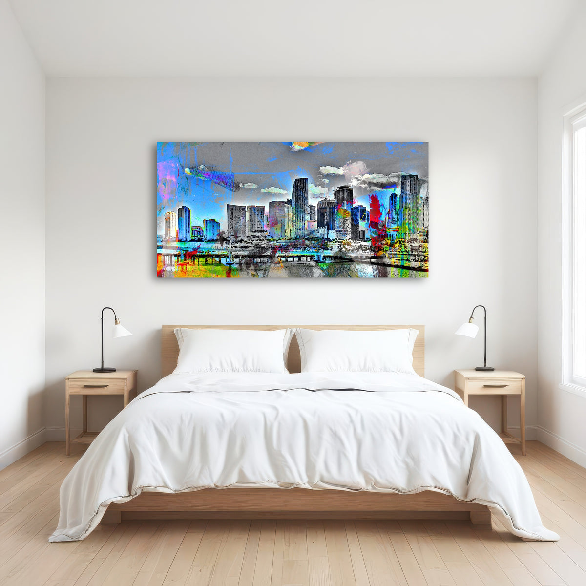AUTO-MOCKUP ROOM | Abstract Miami Skyline