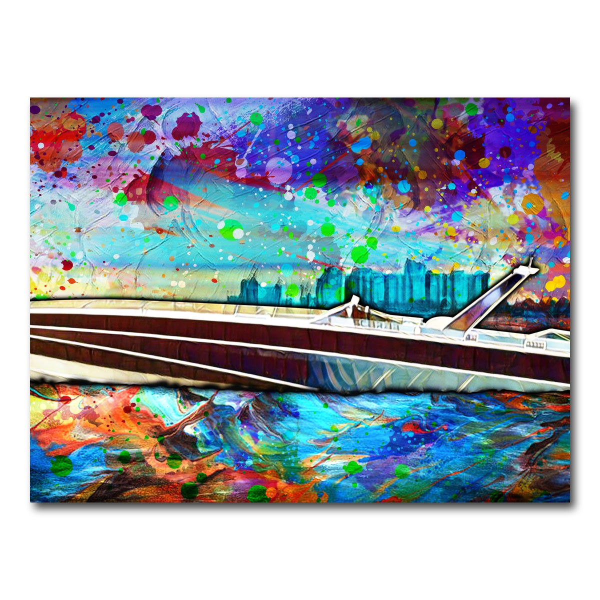 AUTO-MOCKUP WHITE | Abstract Miami Vice Scarab | 1 Piece | Gallery Wrap Canvas | group=4x3