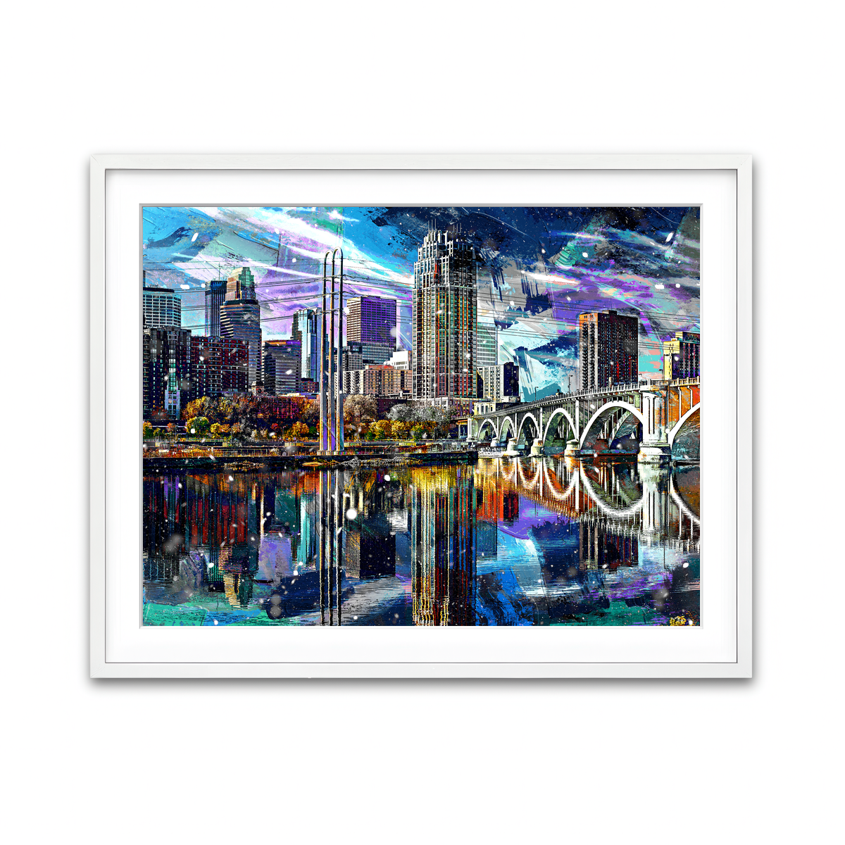 Framed Print 4x3 White