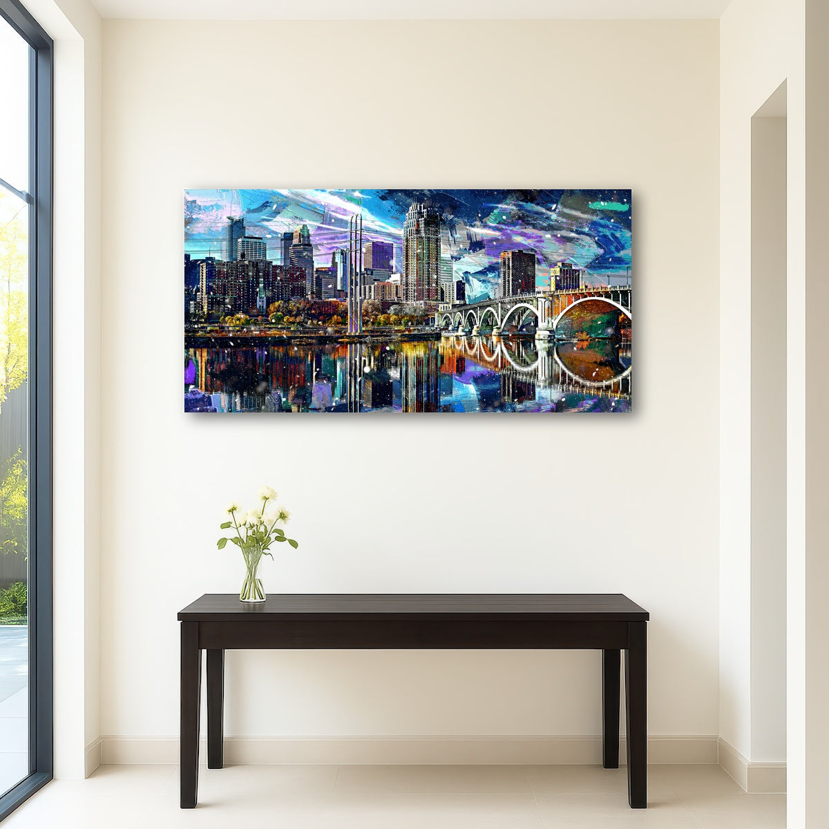 AUTO-MOCKUP ROOM | Abstract Minneapolis Skyline
