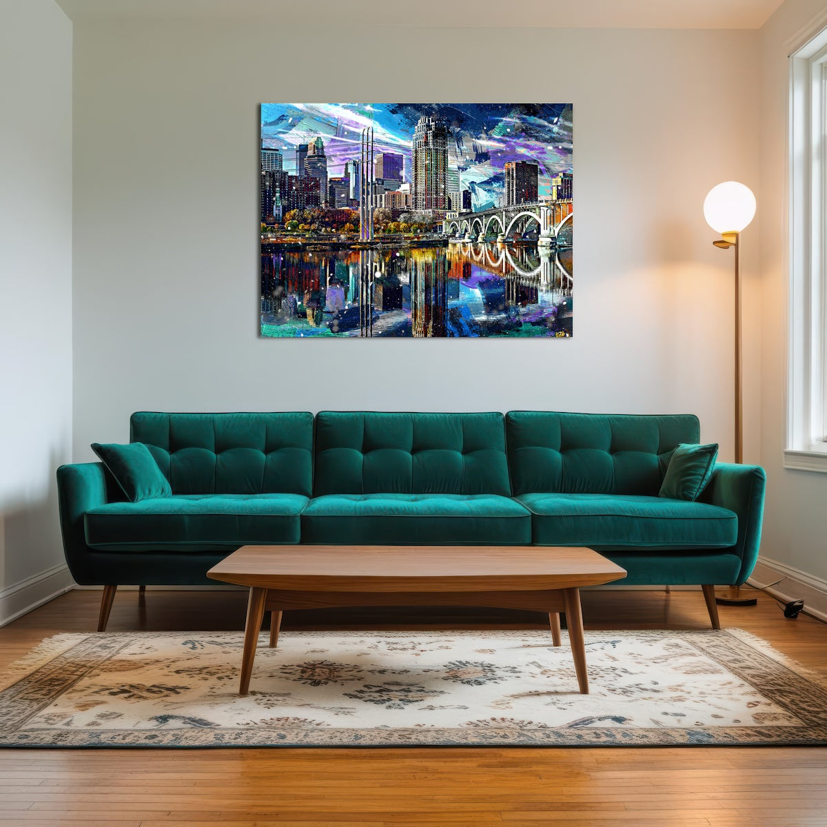 AUTO-MOCKUP ROOM | Abstract Minneapolis Skyline