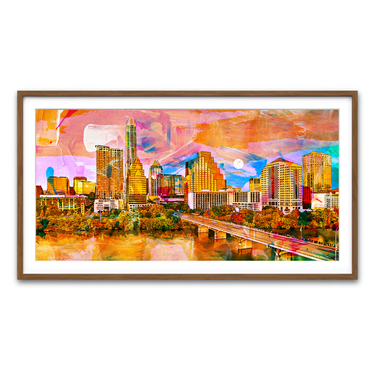 Framed Print 2x1 Walnut