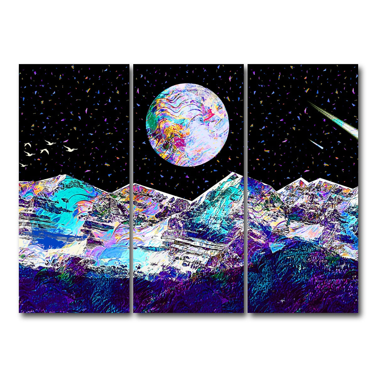 AUTO-MOCKUP WHITE | Abstract Moon | 3 Piece | Gallery Wrap Canvas | group=8x18