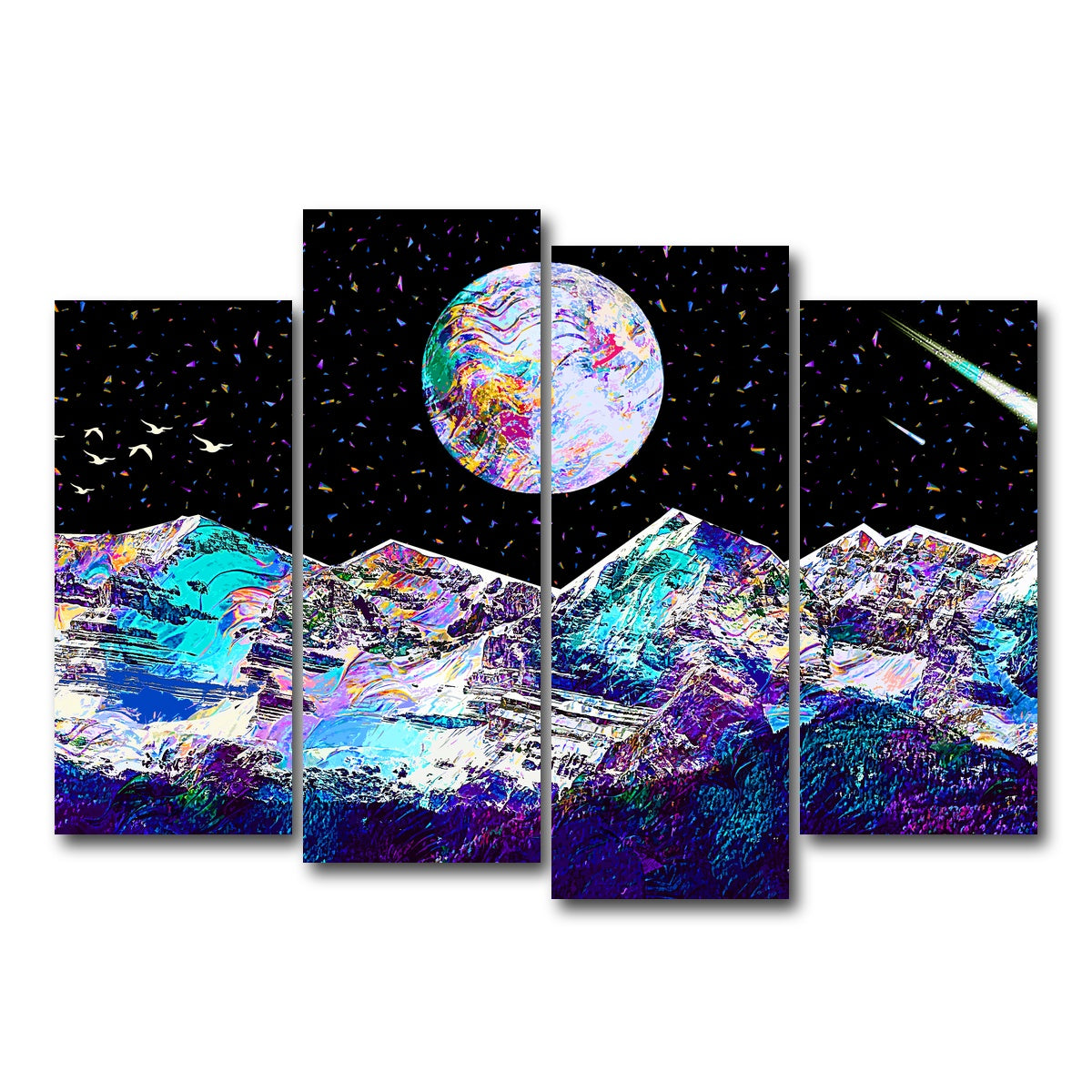 AUTO-MOCKUP WHITE | Abstract Moon | 4 Piece | Gallery Wrap Canvas | group=4_normal