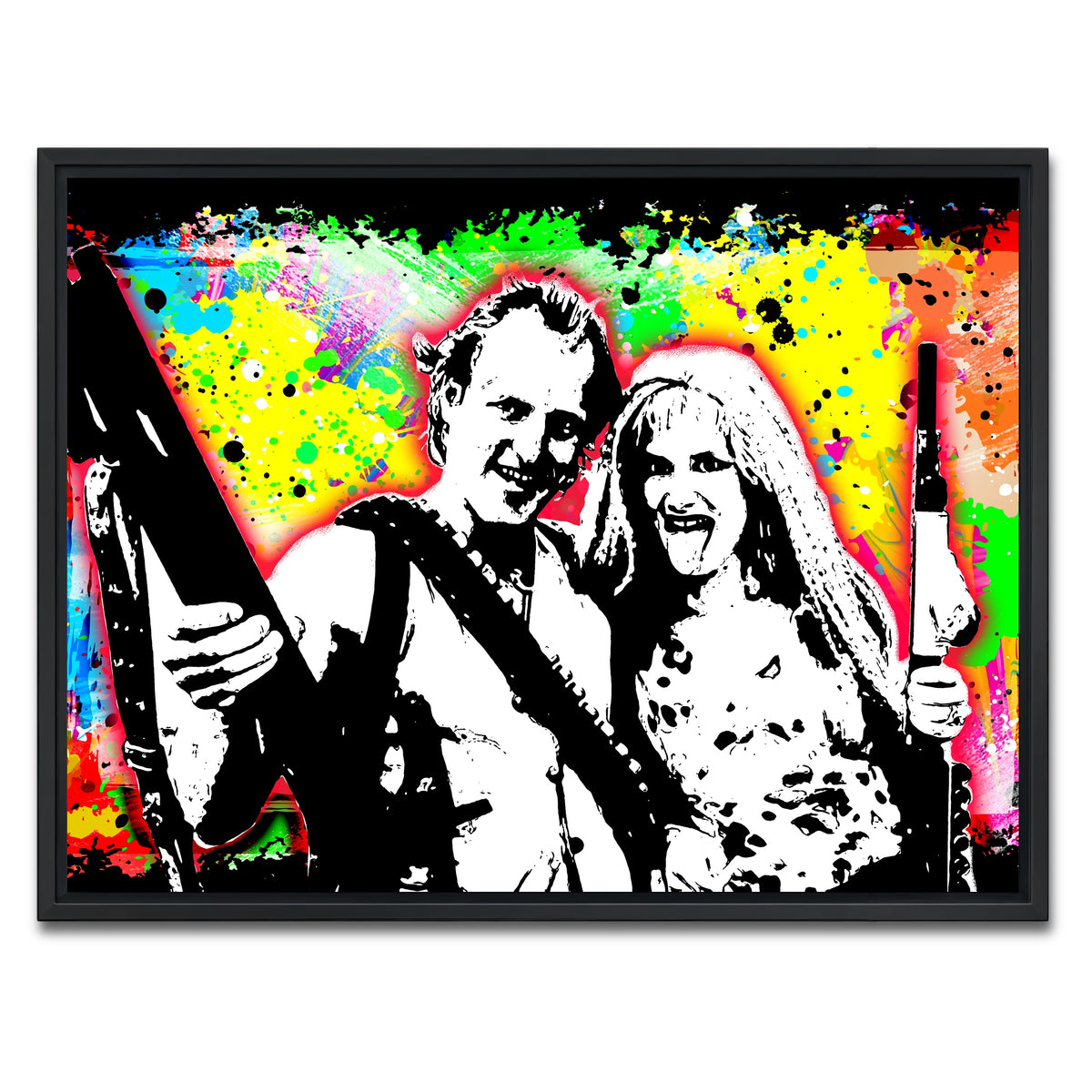 AUTO-MOCKUP WHITE | Abstract Natural Born Killers | 1 Piece | Black Framed Canvas | group=4x3