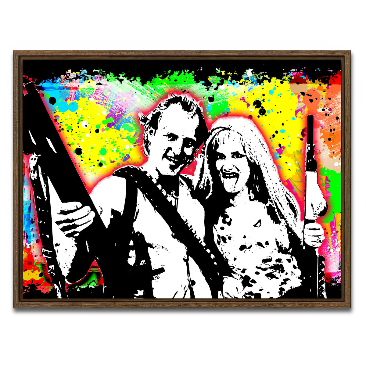 AUTO-MOCKUP WHITE | Abstract Natural Born Killers | 1 Piece | Walnut Framed Canvas | group=4x3