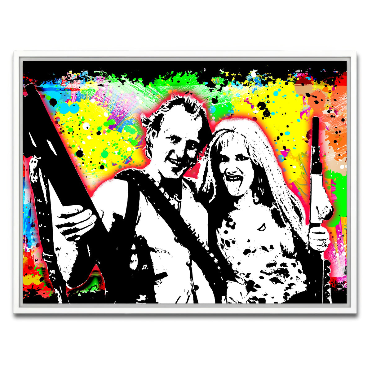 AUTO-MOCKUP WHITE | Abstract Natural Born Killers | 1 Piece | White Framed Canvas | group=4x3