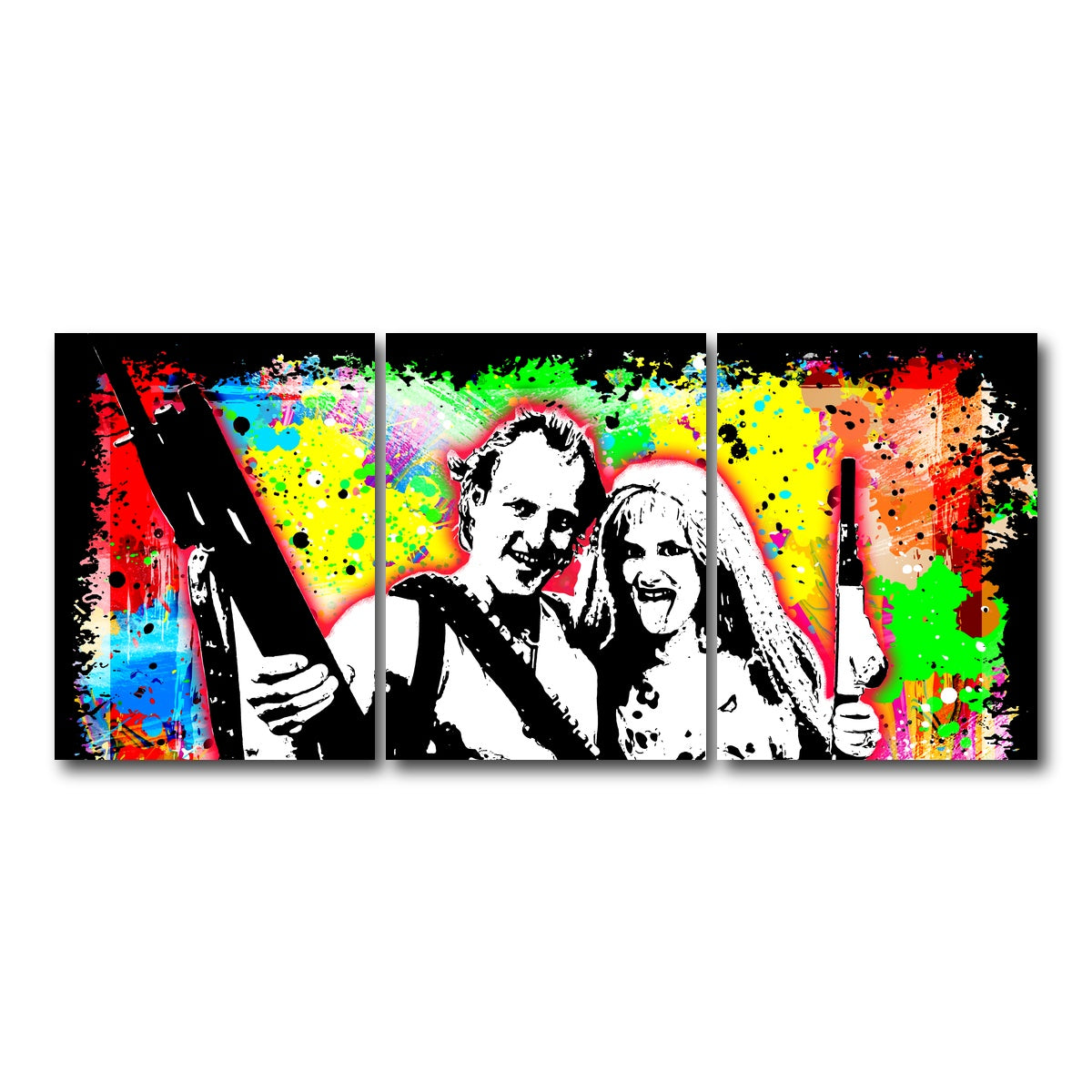 AUTO-MOCKUP WHITE | Abstract Natural Born Killers | 3 Piece | Gallery Wrap Canvas | group=18x24