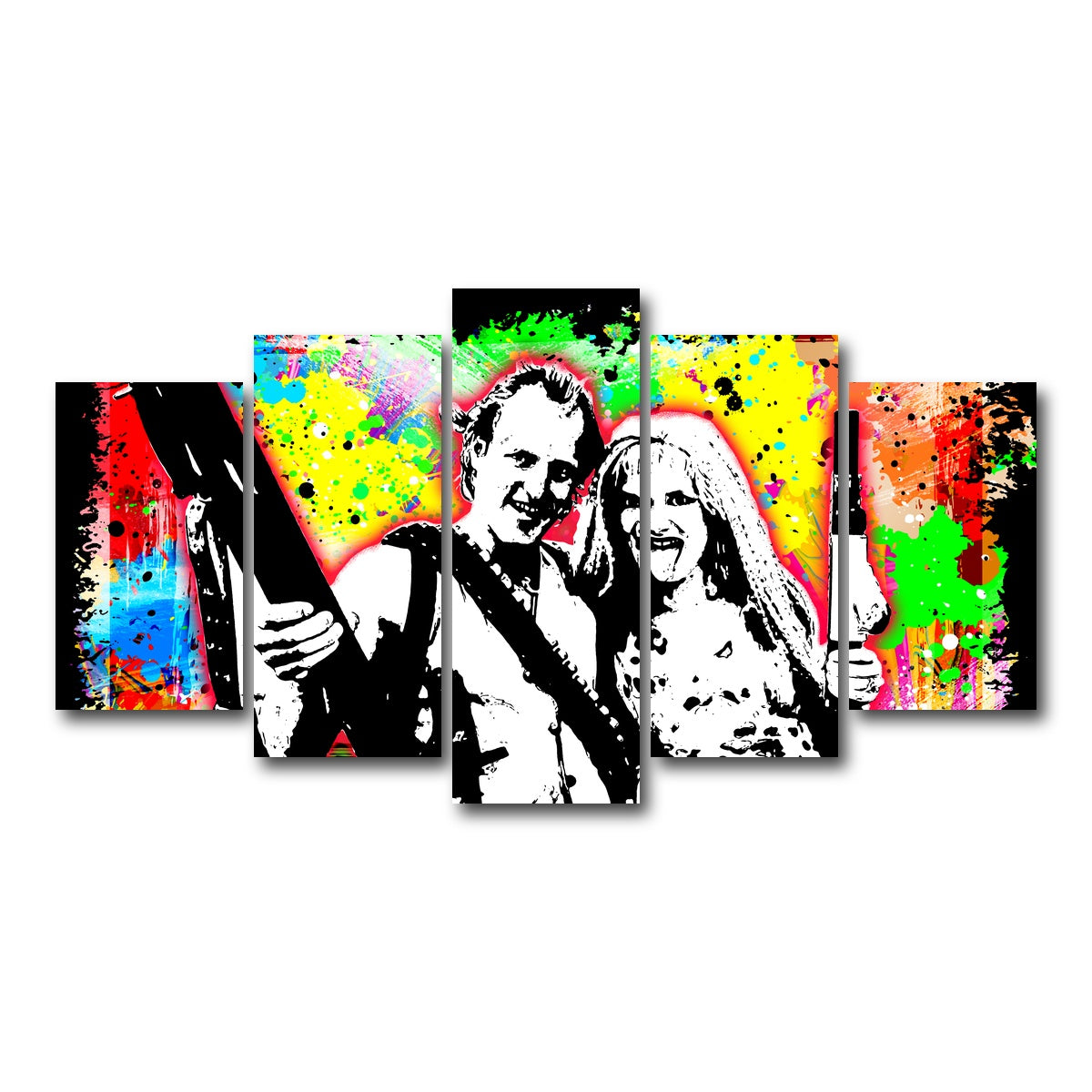 AUTO-MOCKUP WHITE | Abstract Natural Born Killers | 5 Piece | Gallery Wrap Canvas | group=5_normal