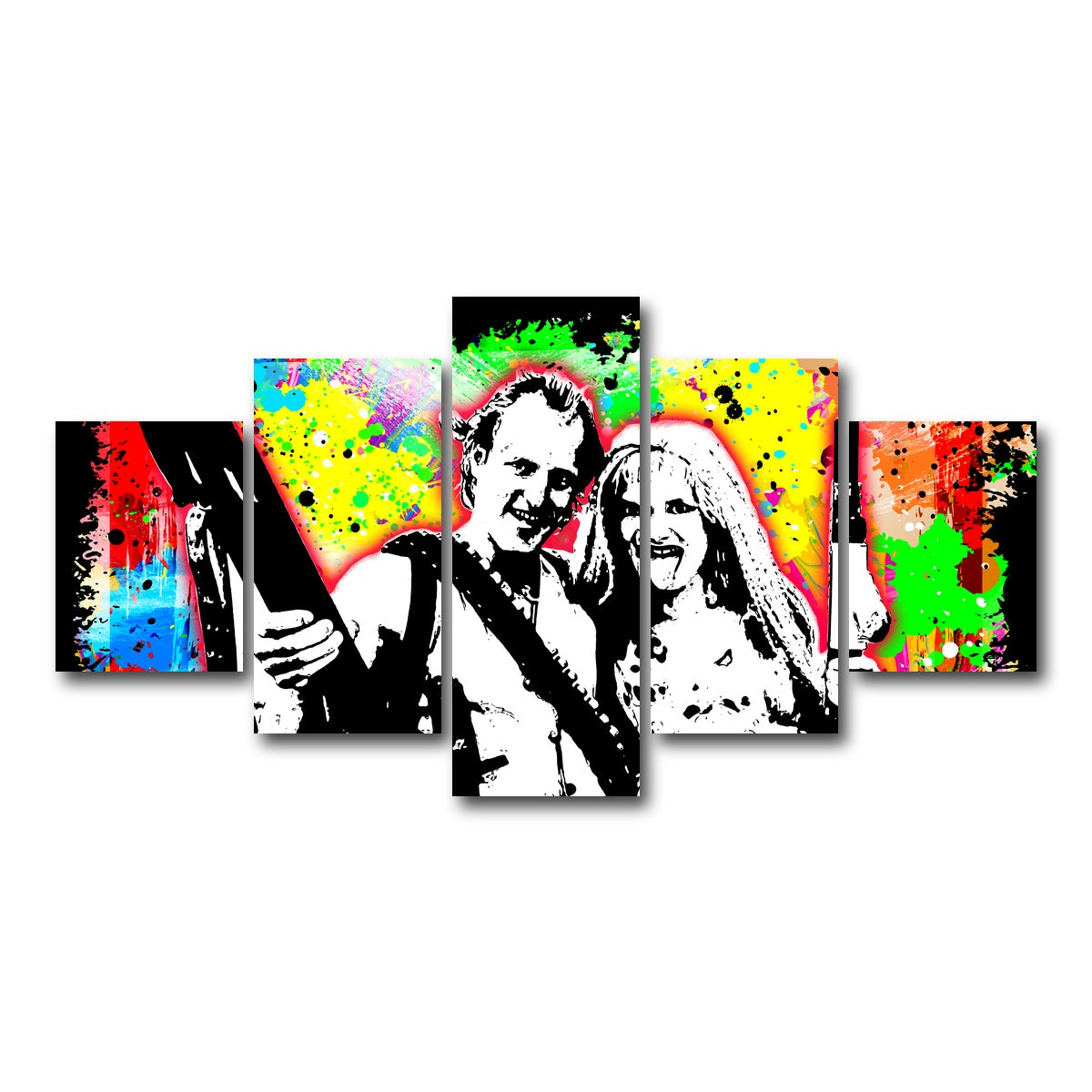 AUTO-MOCKUP WHITE | Abstract Natural Born Killers | 5 Piece | Gallery Wrap Canvas | group=5_short