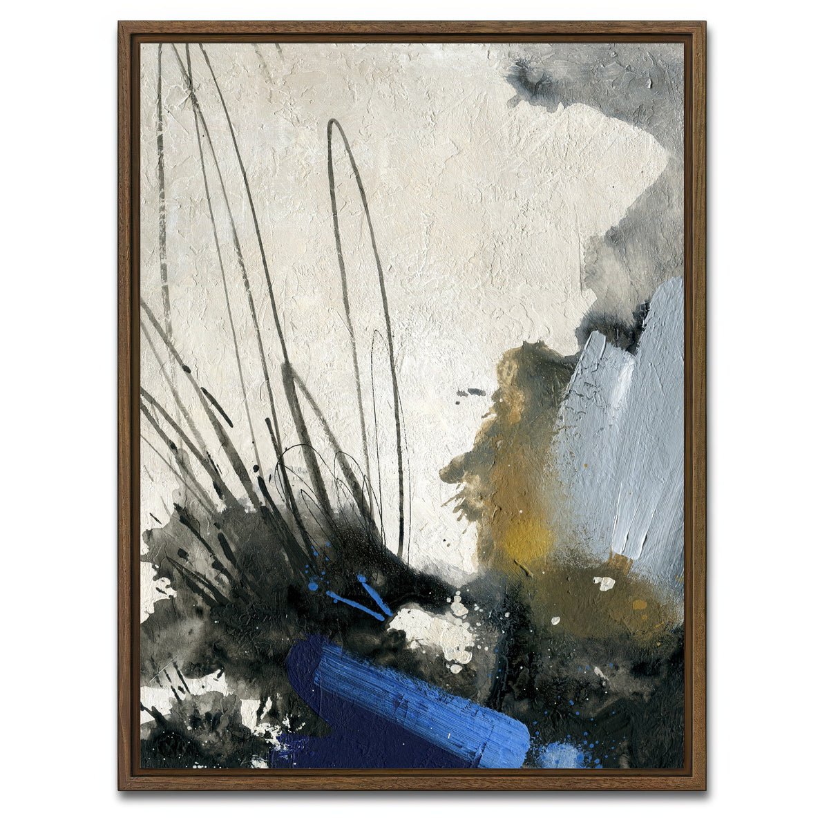 AUTO-MOCKUP WHITE | Abstract Paint Splash | 1 Piece | Walnut Framed Canvas | group=3x4