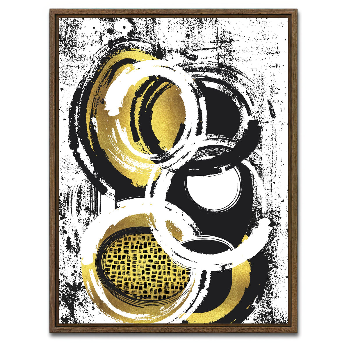 AUTO-MOCKUP WHITE | Abstract Painting No. 2 | 1 Piece | Walnut Framed Canvas | group=3x4