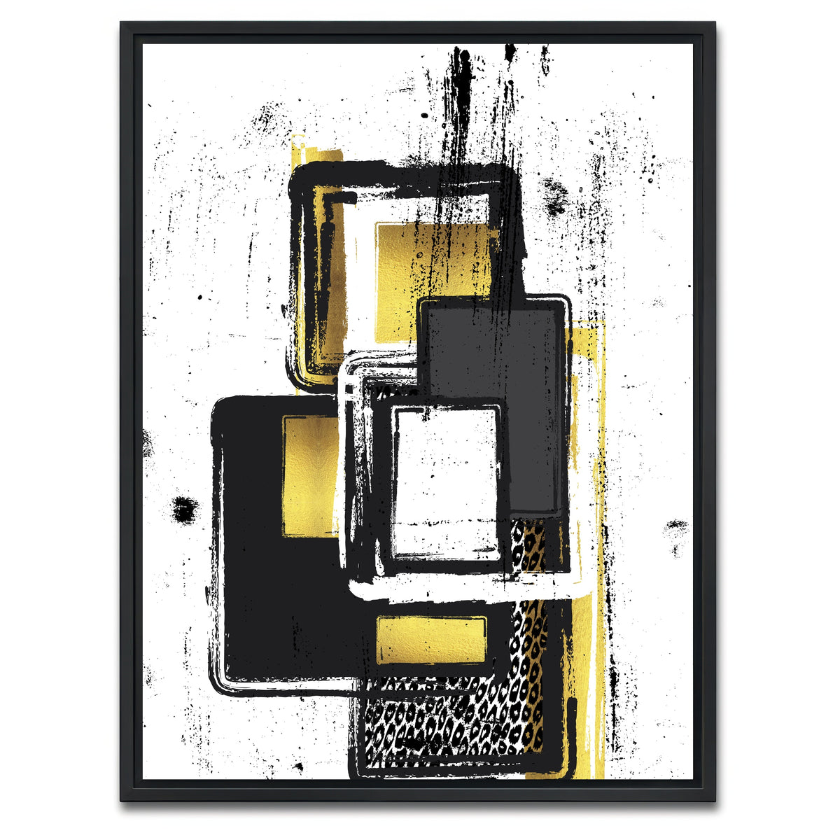 AUTO-MOCKUP WHITE | Abstract Painting No. 3 | 1 Piece | Black Framed Canvas | group=3x4