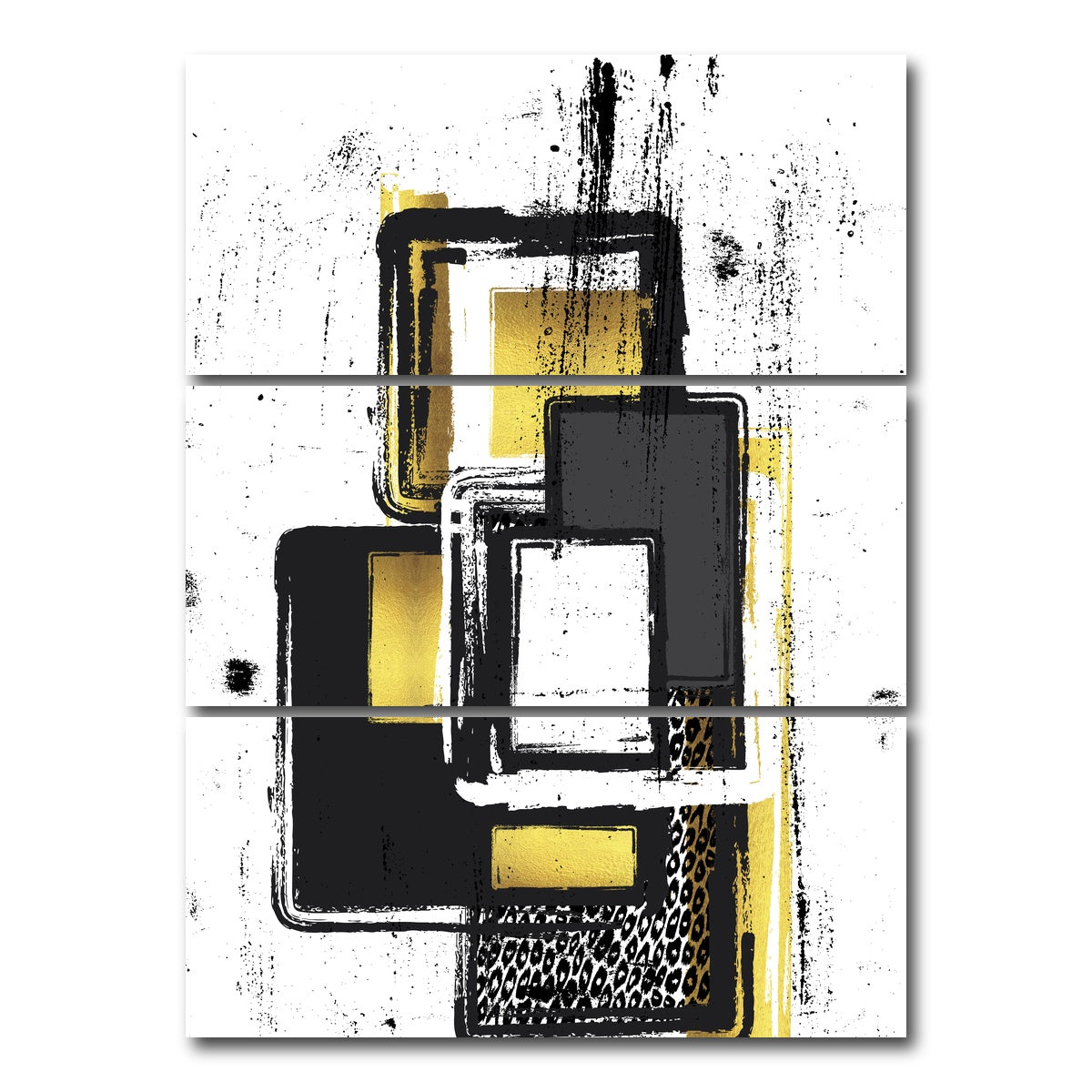 AUTO-MOCKUP WHITE | Abstract Painting No. 3 | 3 Piece | Gallery Wrap Canvas | group=8x18_stacked