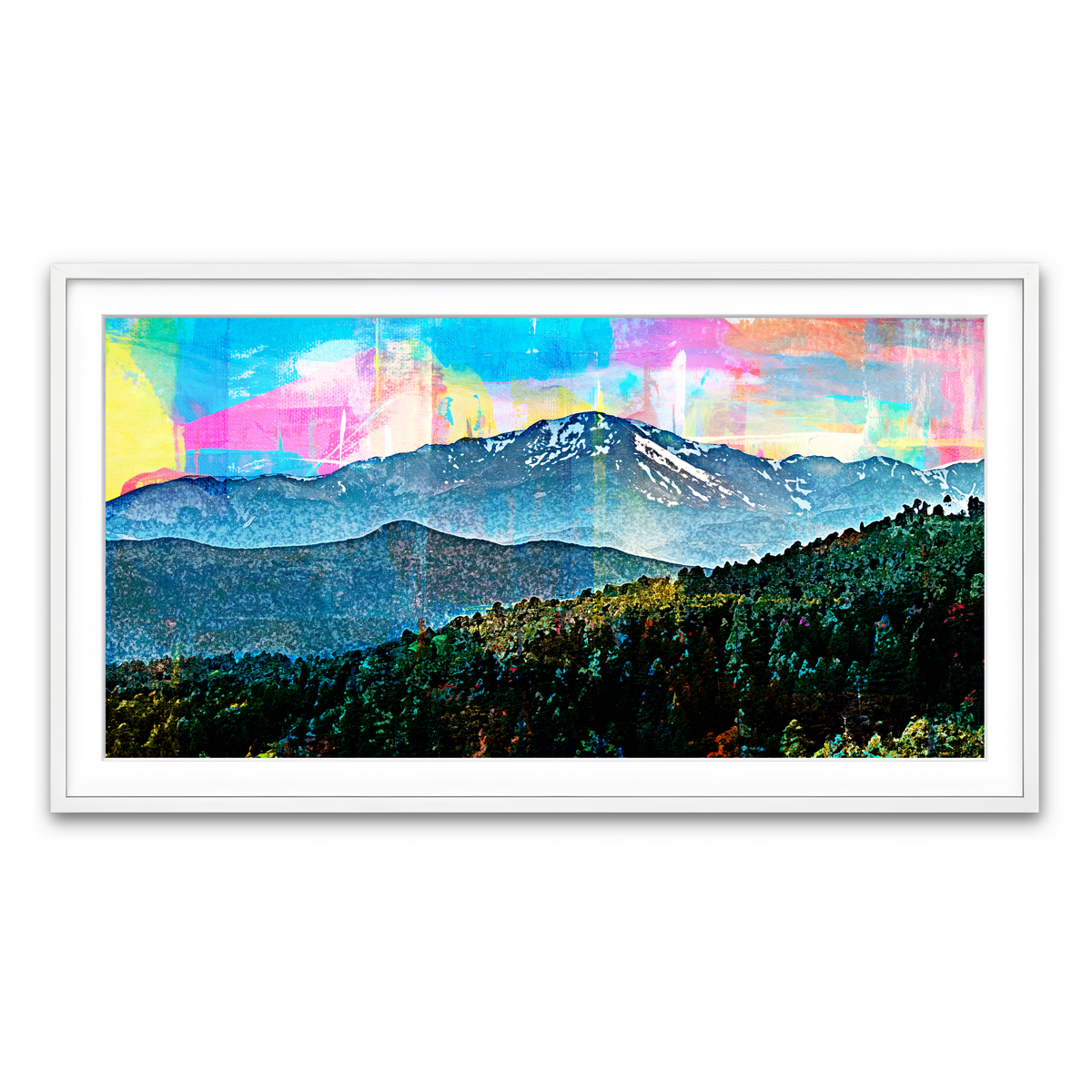 Framed Print 2x1 White