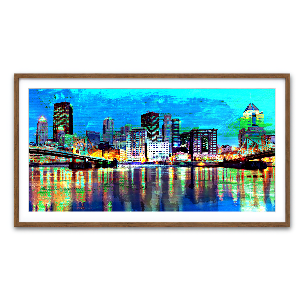 Framed Print 2x1 Walnut