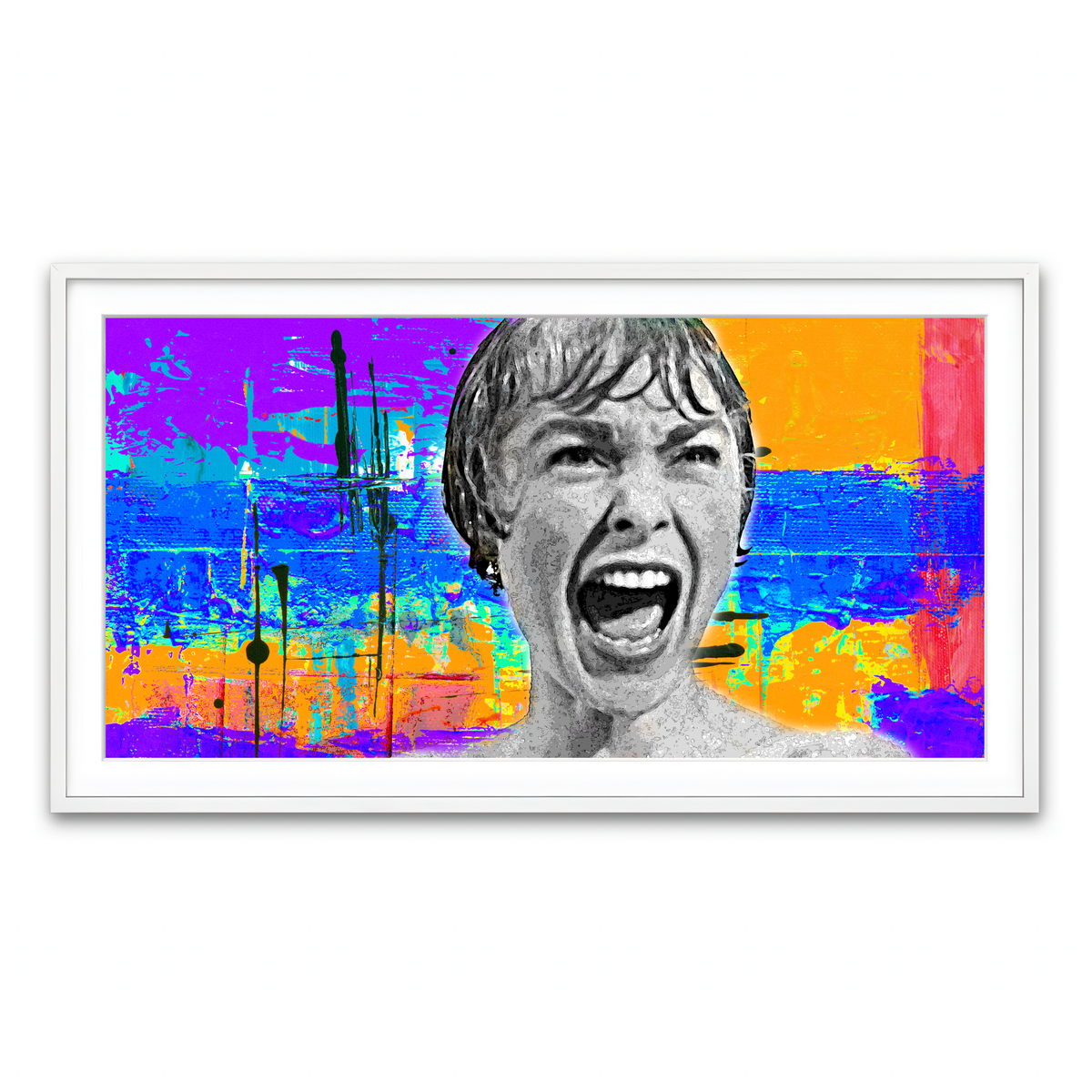 Framed Print 2x1 White