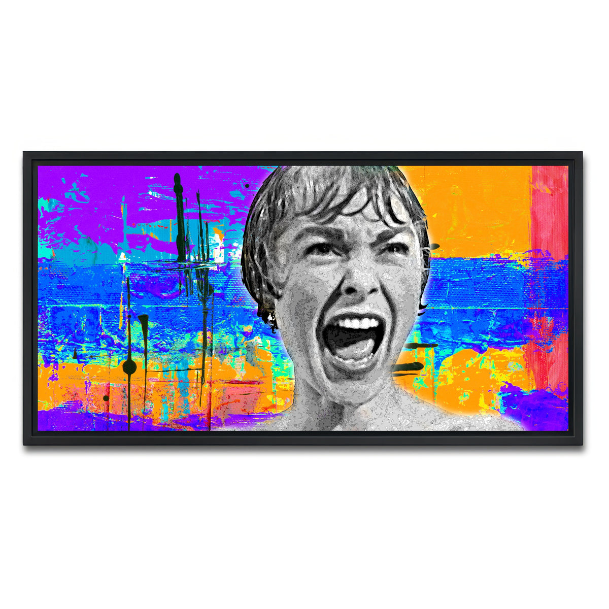 AUTO-MOCKUP WHITE | Abstract Psycho | 1 Piece | Black Framed Canvas | group=2x1