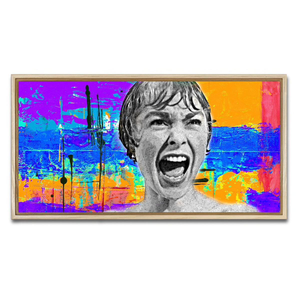 AUTO-MOCKUP WHITE | Abstract Psycho | 1 Piece | Natural Framed Canvas | group=2x1