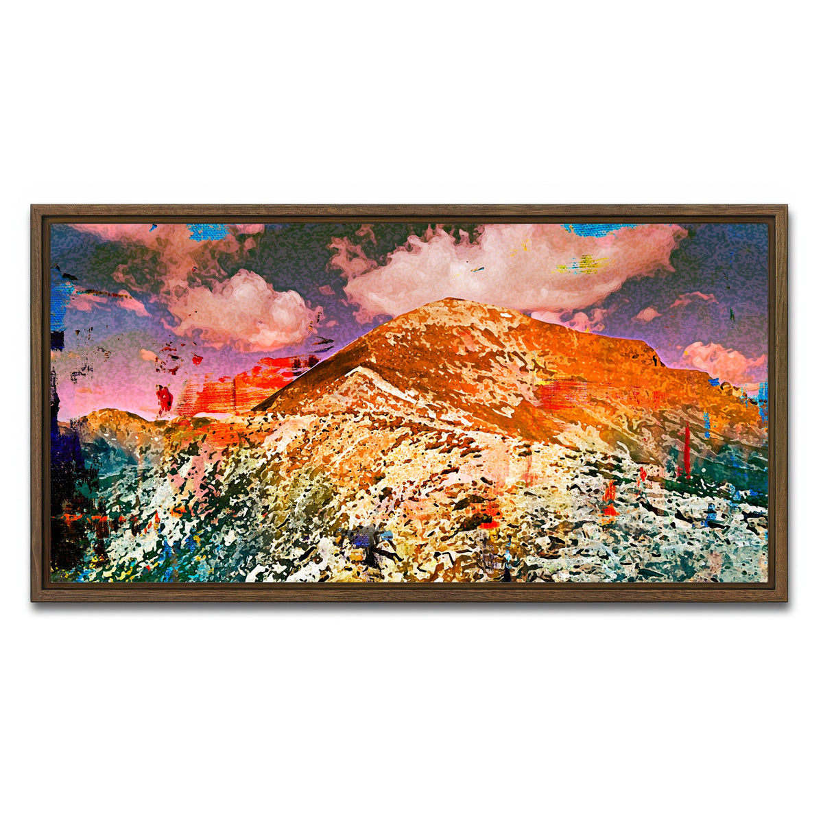 AUTO-MOCKUP WHITE | Abstract Quandary | 1 Piece | Walnut Framed Canvas | group=2x1