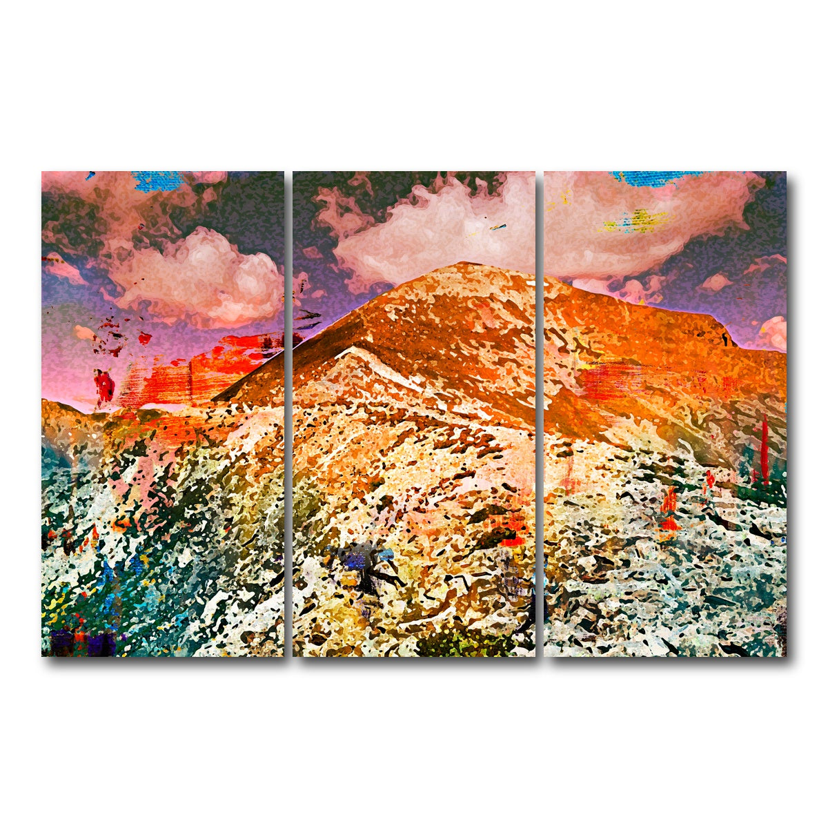 AUTO-MOCKUP WHITE | Abstract Quandary | 3 Piece | Gallery Wrap Canvas | group=12x24