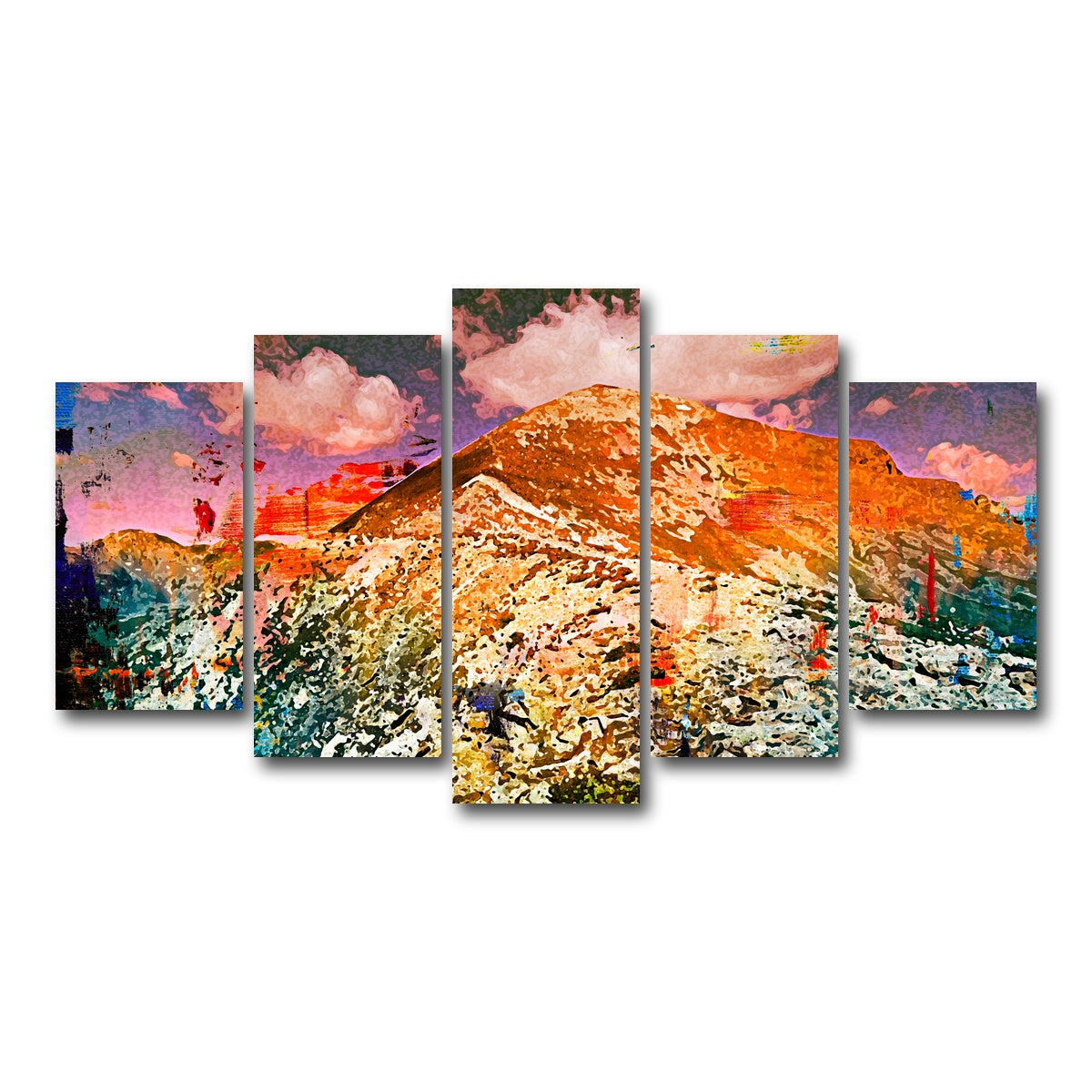 AUTO-MOCKUP WHITE | Abstract Quandary | 5 Piece | Gallery Wrap Canvas | group=5_normal