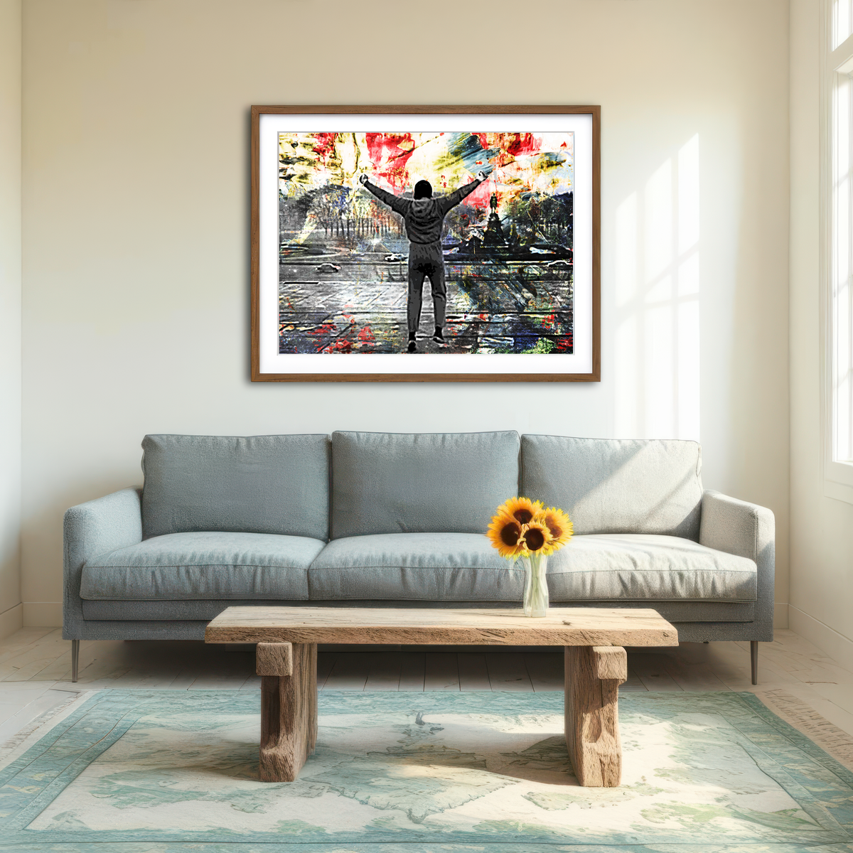AUTO-MOCKUP ROOM | Abstract Rocky Wall Art