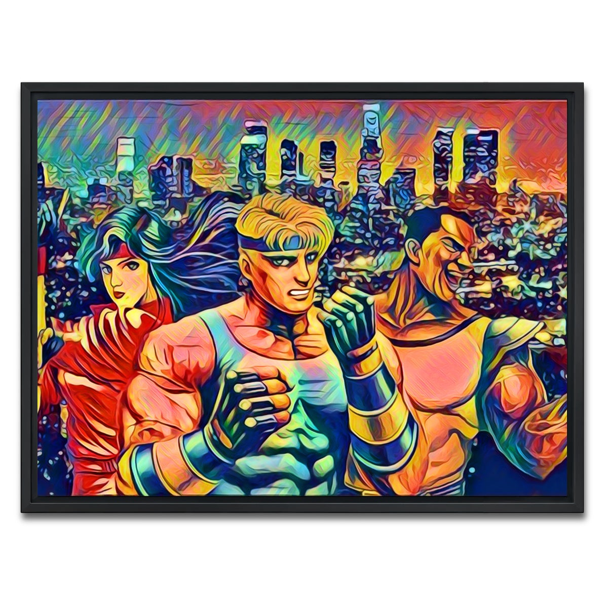 AUTO-MOCKUP WHITE | Abstract STREETS Of RAGE | 1 Piece | Black Framed Canvas | group=4x3