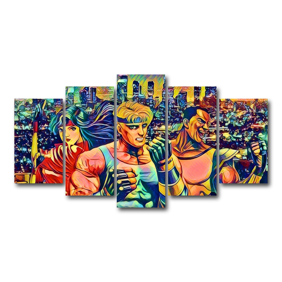 AUTO-MOCKUP WHITE | Abstract STREETS Of RAGE | 5 Piece | Gallery Wrap Canvas | group=5_normal