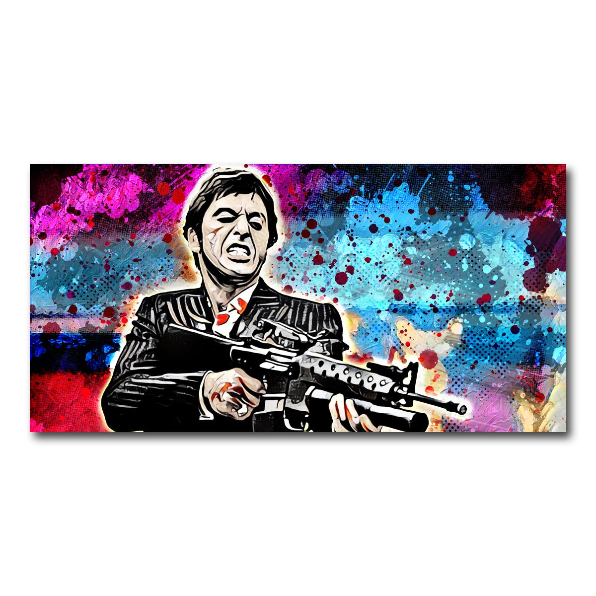 AUTO-MOCKUP WHITE | Abstract Scarface | 1 Piece | Gallery Wrap Canvas | group=2x1