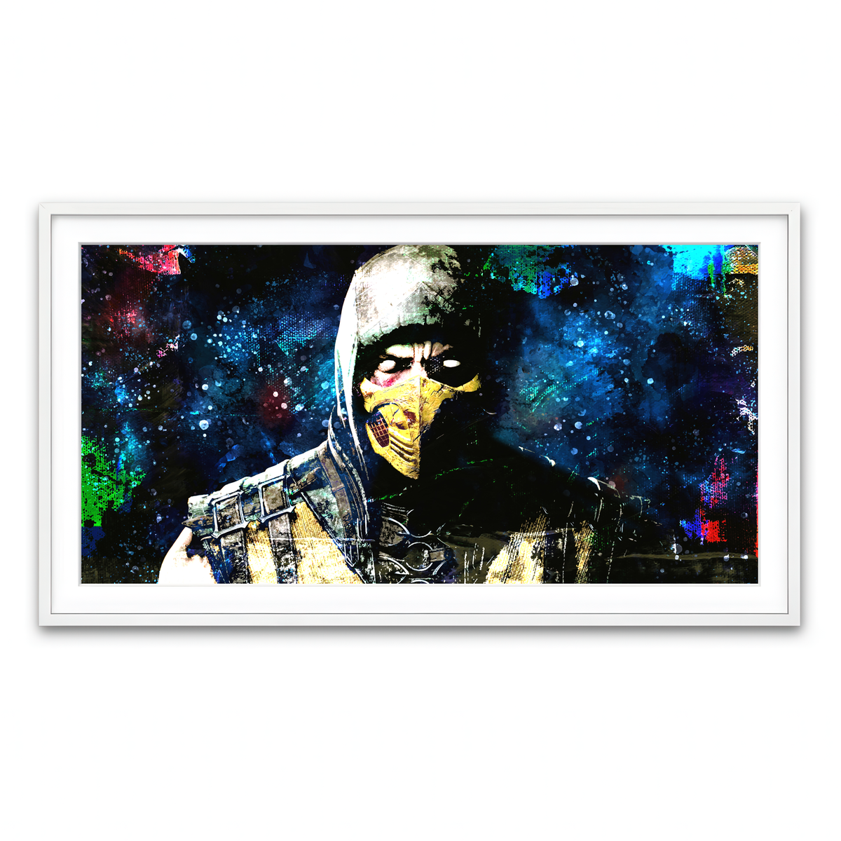 Framed Print 2x1 White