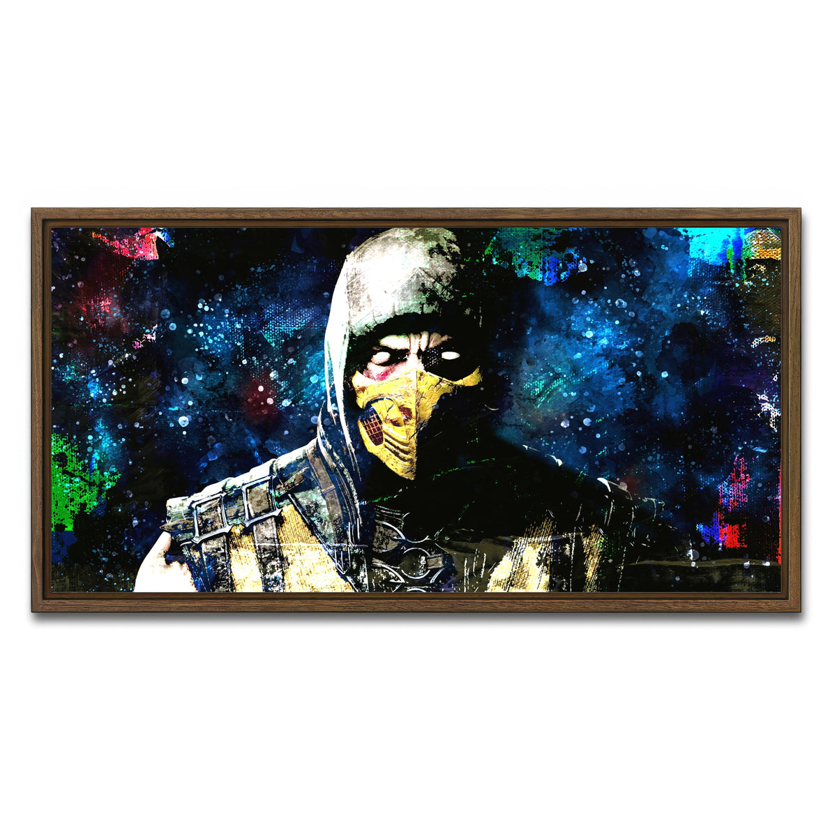 AUTO-MOCKUP WHITE | Abstract Scorpion | 1 Piece | Walnut Framed Canvas | group=2x1