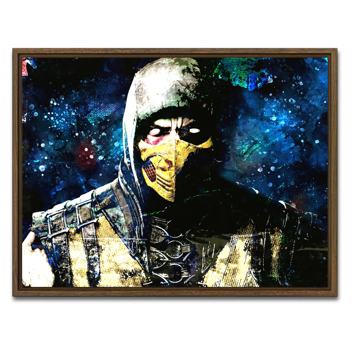 AUTO-MOCKUP WHITE | Abstract Scorpion | 1 Piece | Walnut Framed Canvas | group=4x3