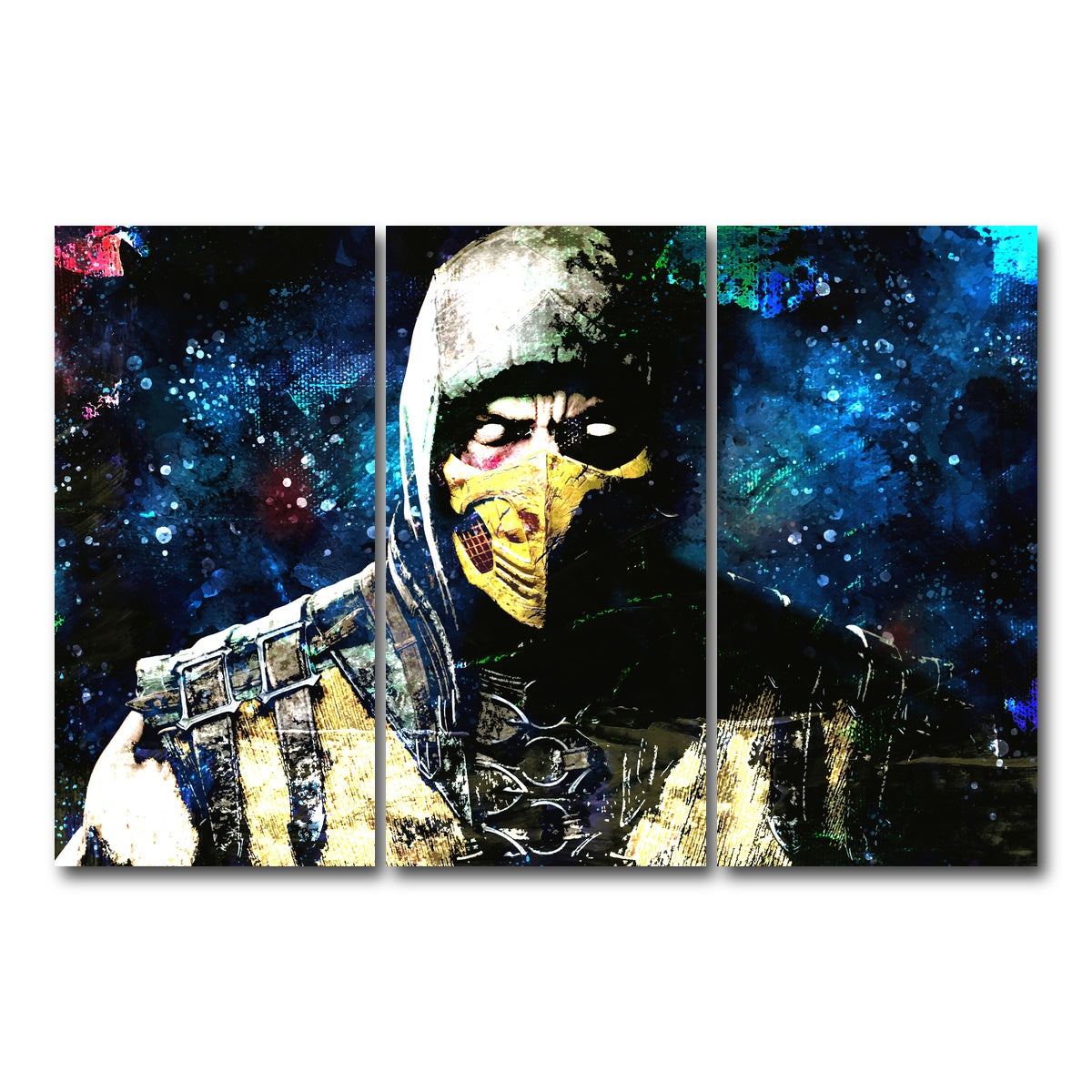 AUTO-MOCKUP WHITE | Abstract Scorpion | 3 Piece | Gallery Wrap Canvas | group=12x24