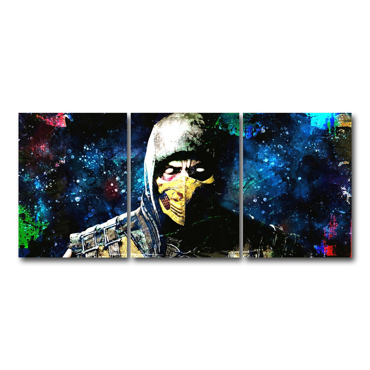AUTO-MOCKUP WHITE | Abstract Scorpion | 3 Piece | Gallery Wrap Canvas | group=18x24