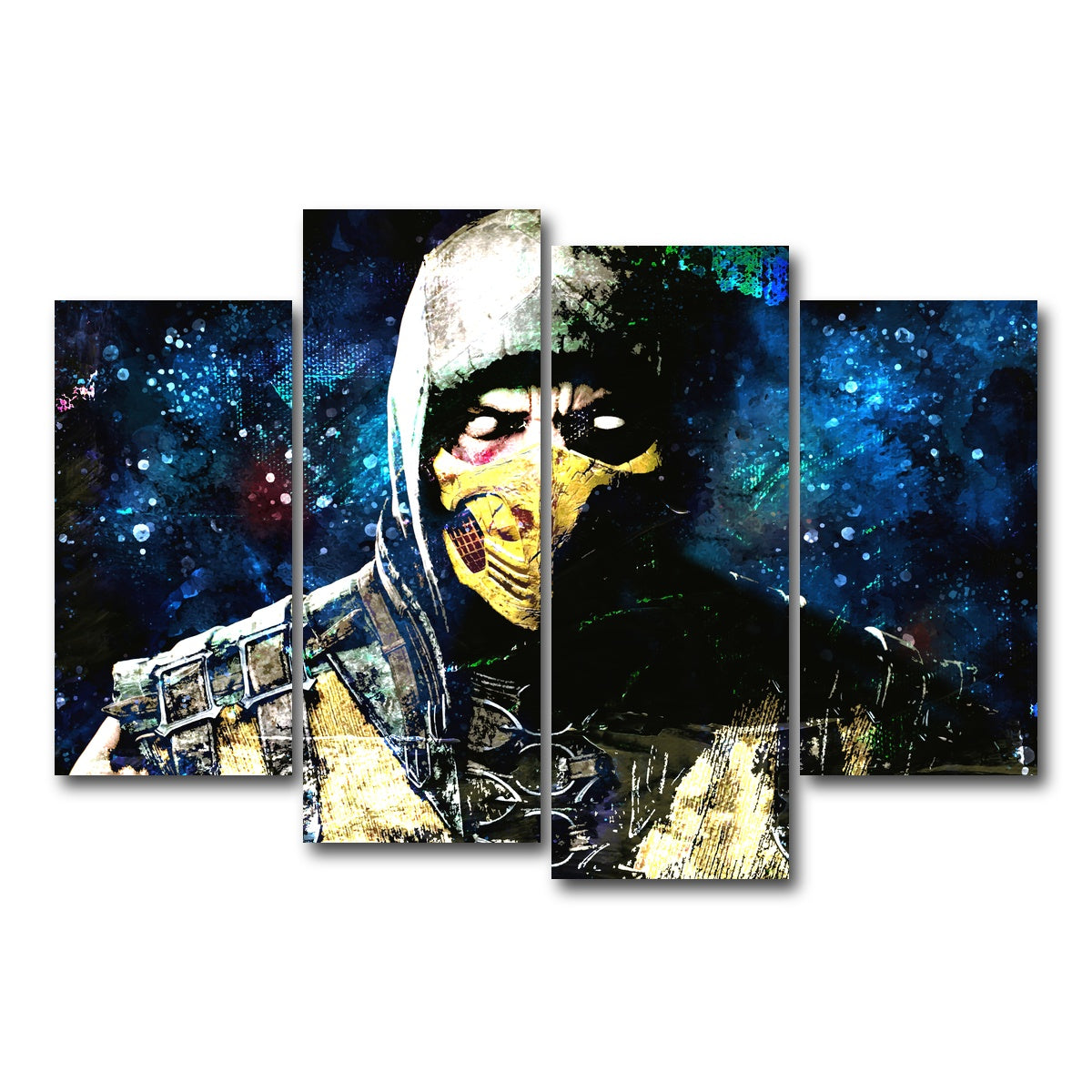 AUTO-MOCKUP WHITE | Abstract Scorpion | 4 Piece | Gallery Wrap Canvas | group=4_short