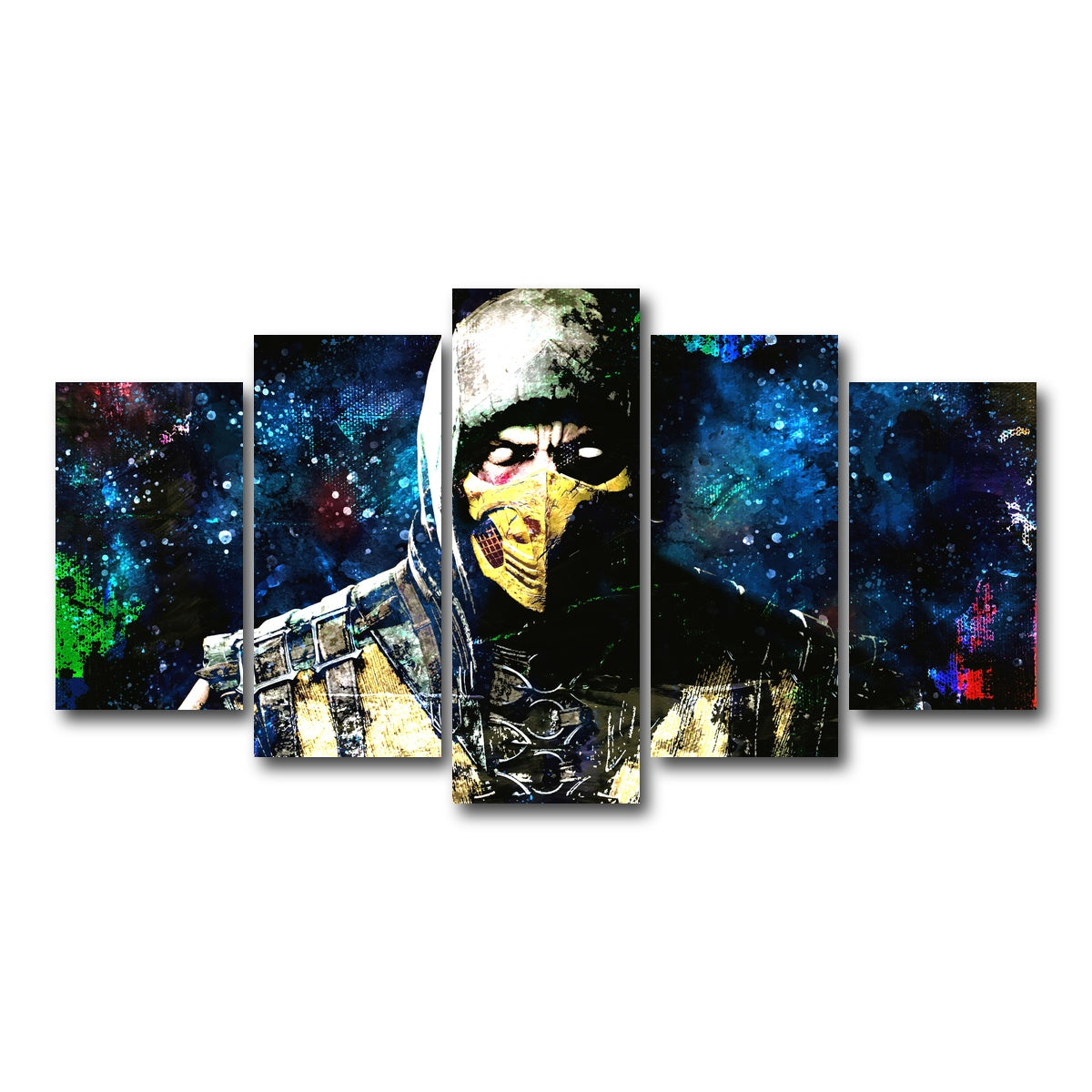 AUTO-MOCKUP WHITE | Abstract Scorpion | 5 Piece | Gallery Wrap Canvas | group=5_normal
