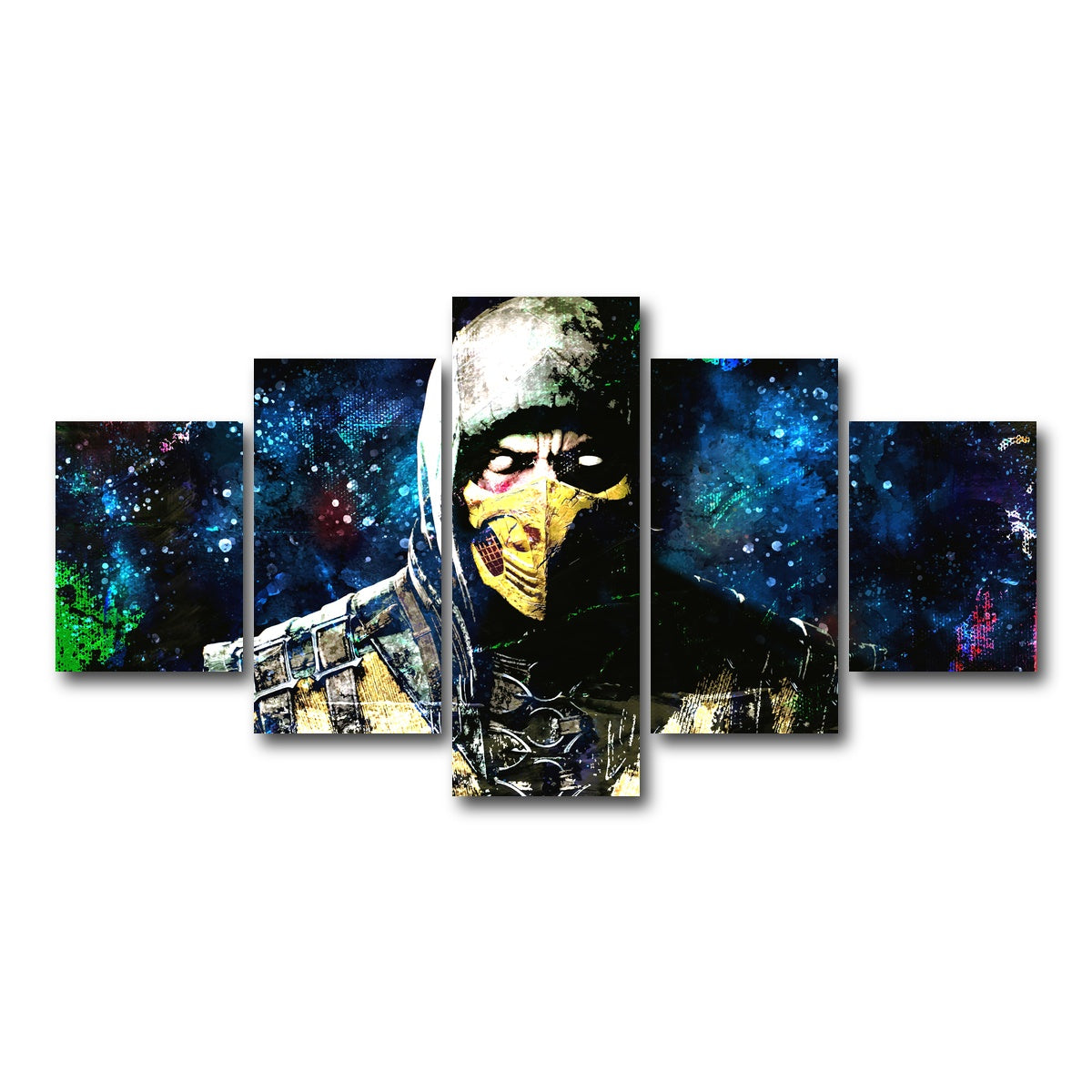 AUTO-MOCKUP WHITE | Abstract Scorpion | 5 Piece | Gallery Wrap Canvas | group=5_short