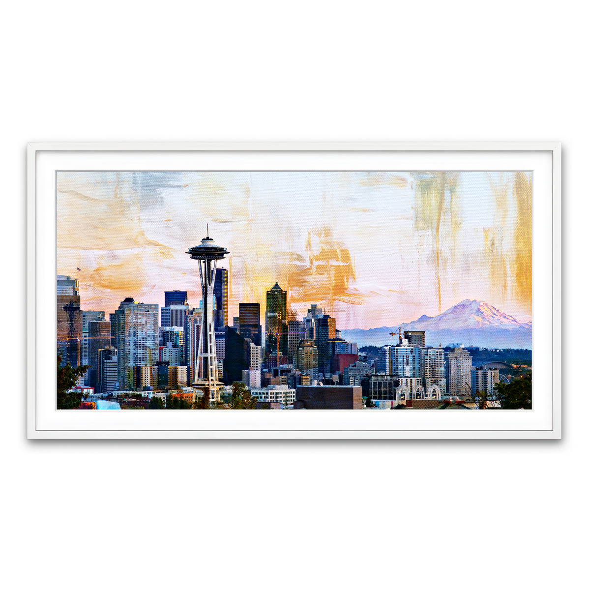 Framed Print 2x1 White