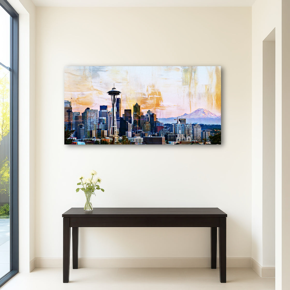 AUTO-MOCKUP ROOM | Abstract Seattle Skyline