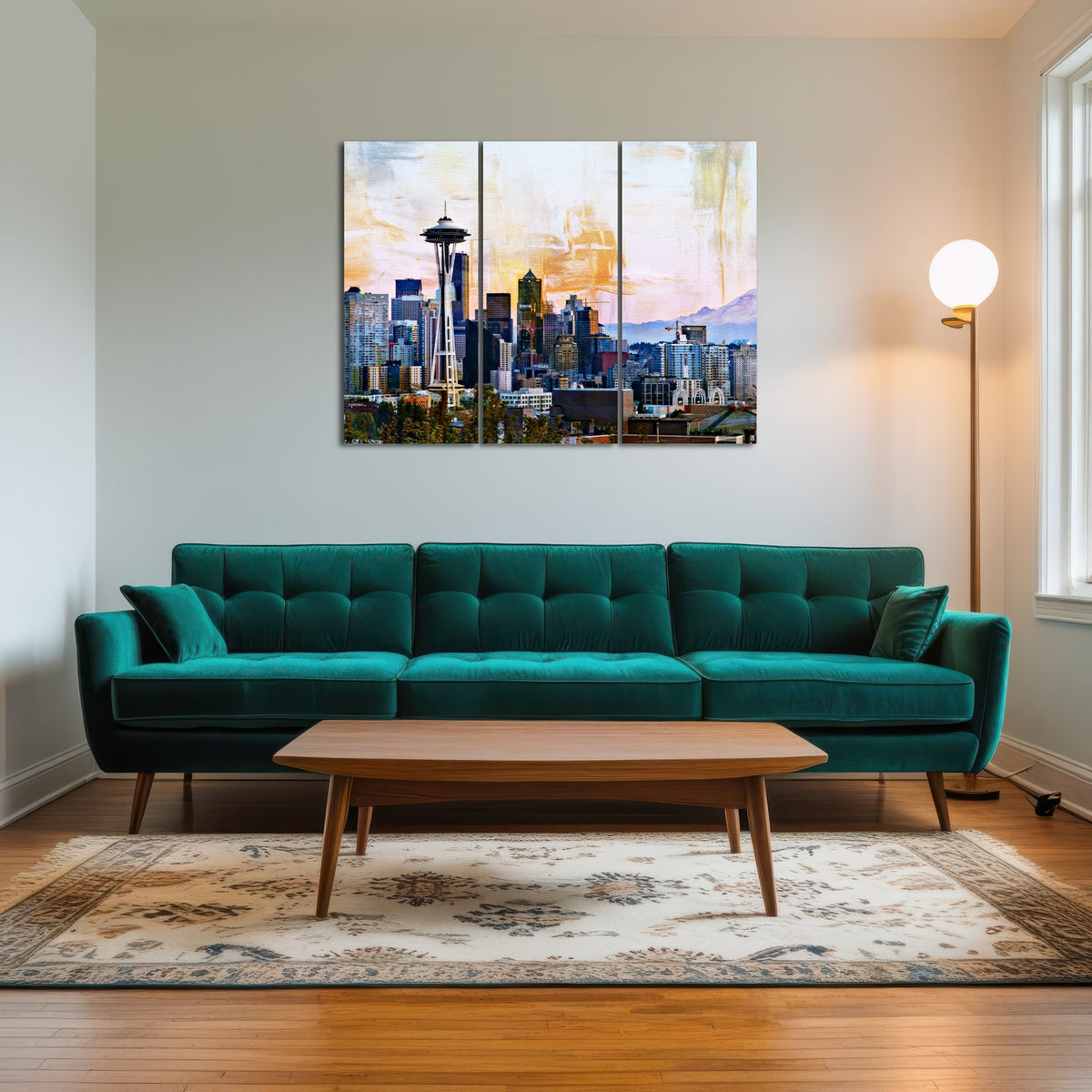 AUTO-MOCKUP ROOM | Abstract Seattle Skyline