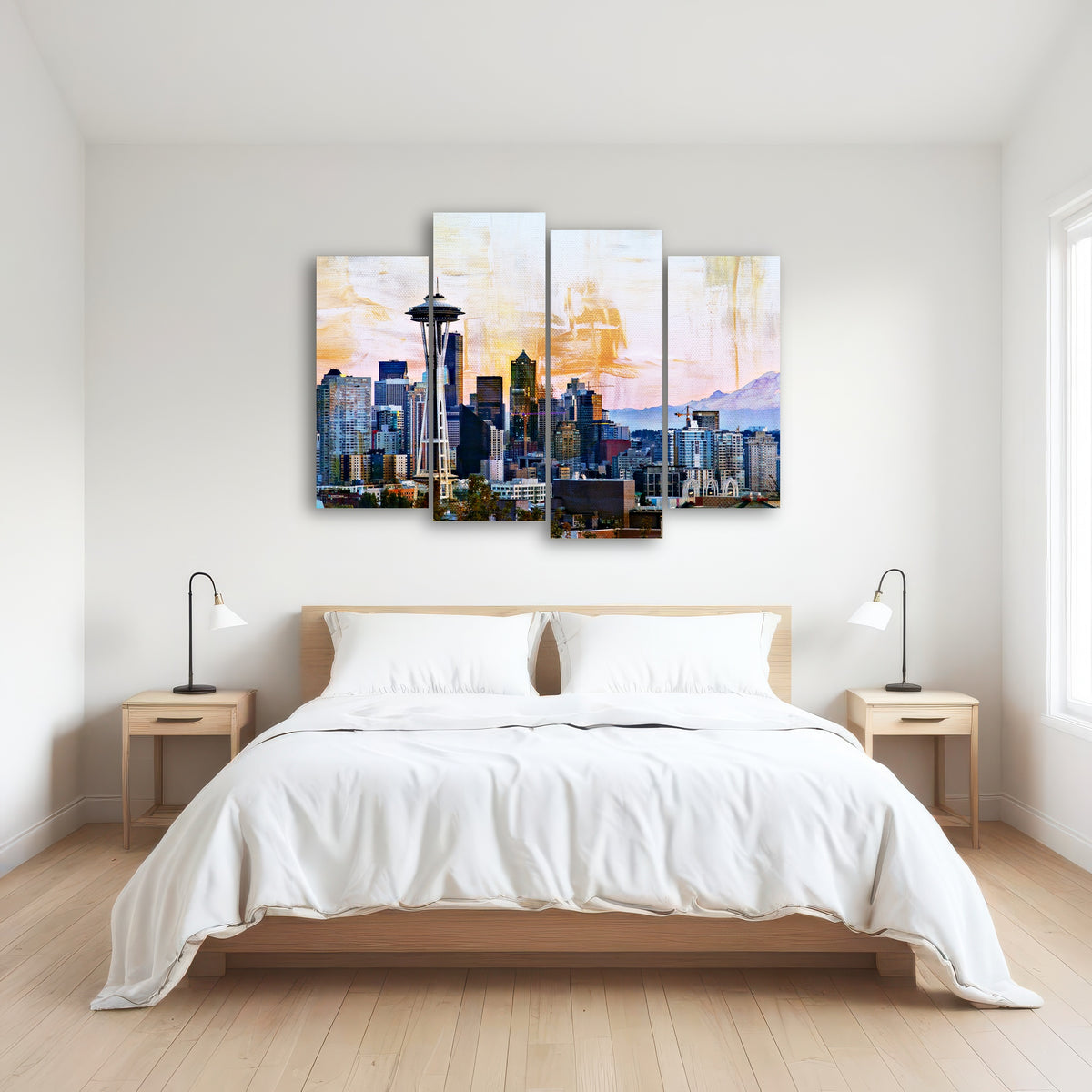 AUTO-MOCKUP ROOM | Abstract Seattle Skyline