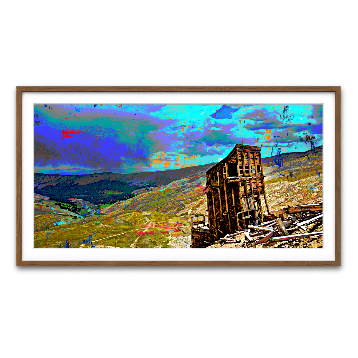 Framed Print 2x1 Walnut