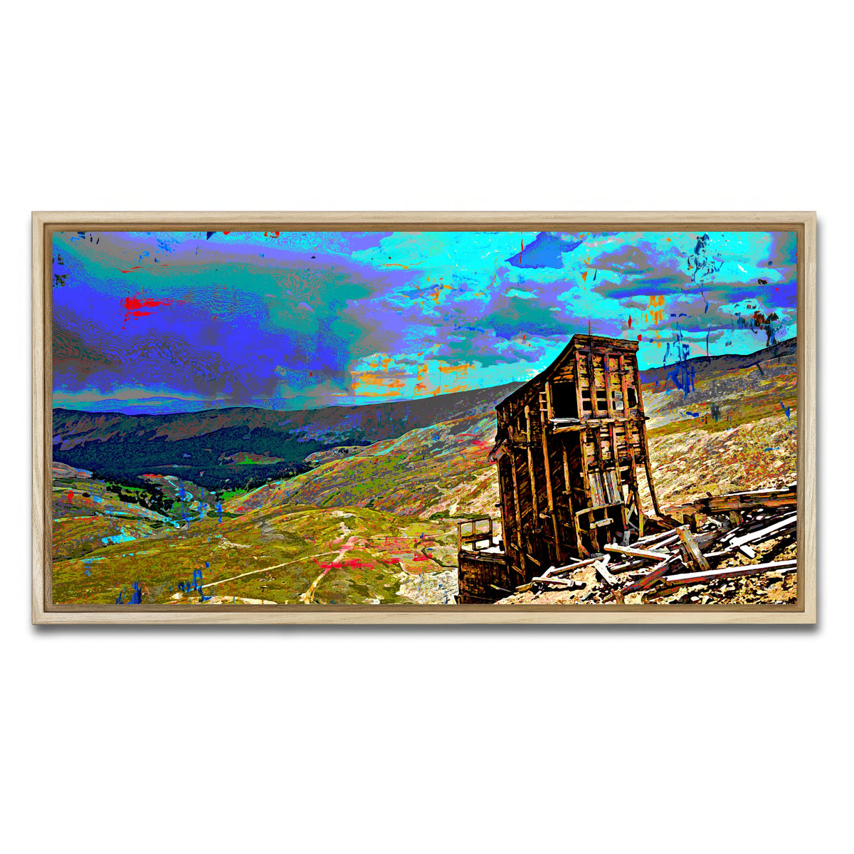 AUTO-MOCKUP WHITE | Abstract Sherman | 1 Piece | Natural Framed Canvas | group=2x1