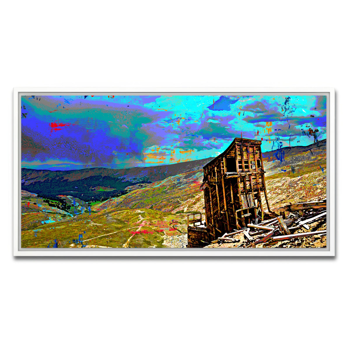 AUTO-MOCKUP WHITE | Abstract Sherman | 1 Piece | White Framed Canvas | group=2x1