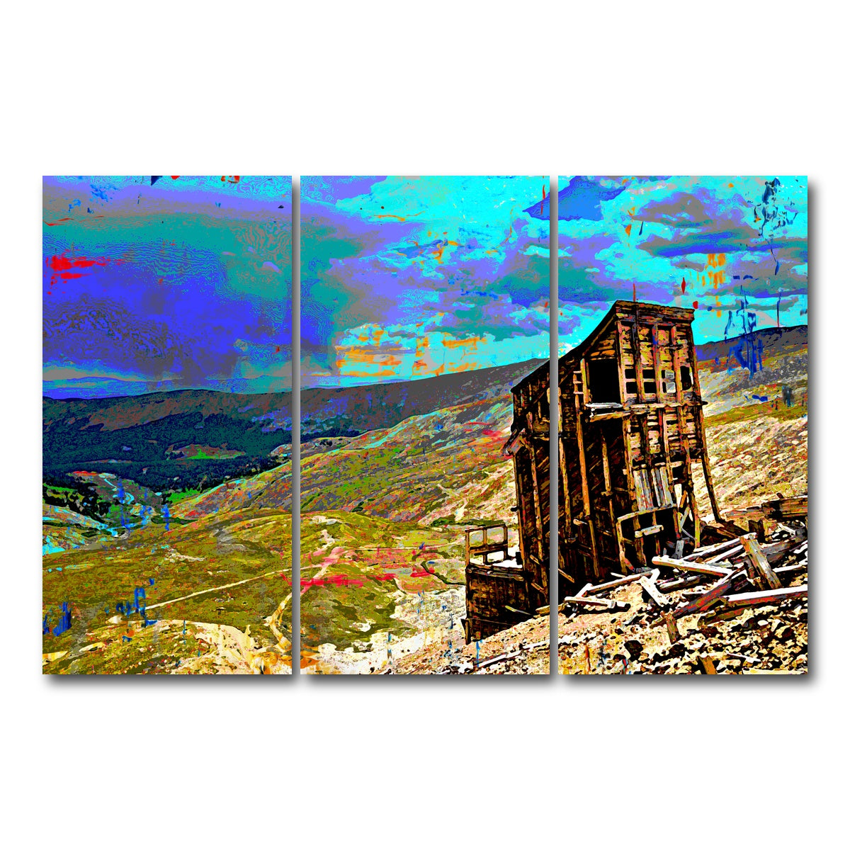 AUTO-MOCKUP WHITE | Abstract Sherman | 3 Piece | Gallery Wrap Canvas | group=12x24