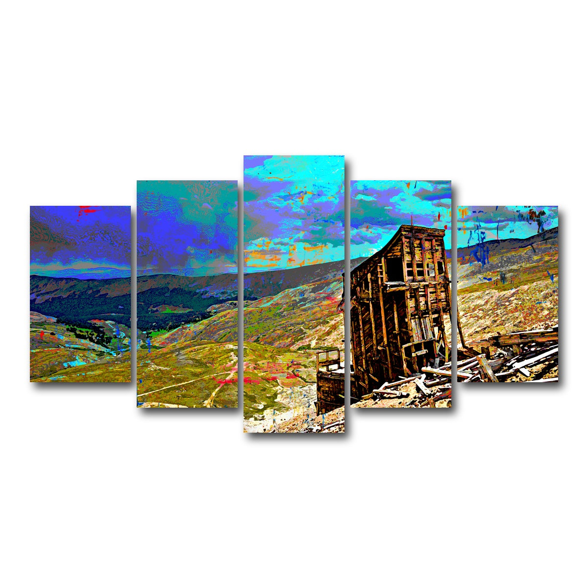 AUTO-MOCKUP WHITE | Abstract Sherman | 5 Piece | Gallery Wrap Canvas | group=5_normal