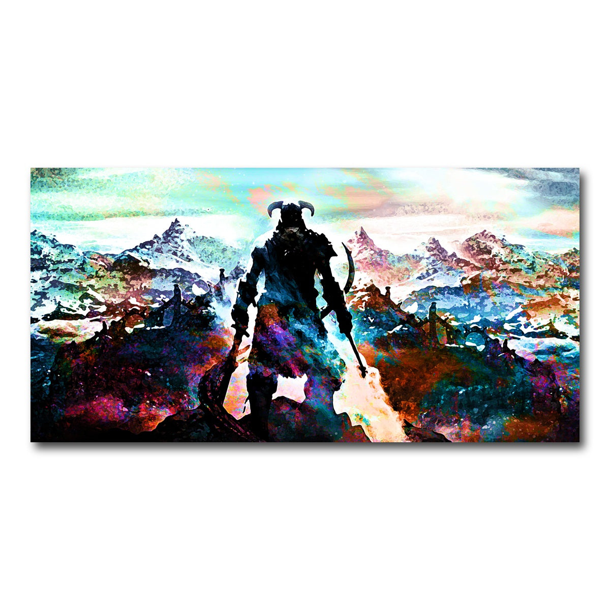 AUTO-MOCKUP WHITE | Abstract Skyrim | 1 Piece | Gallery Wrap Canvas | group=2x1