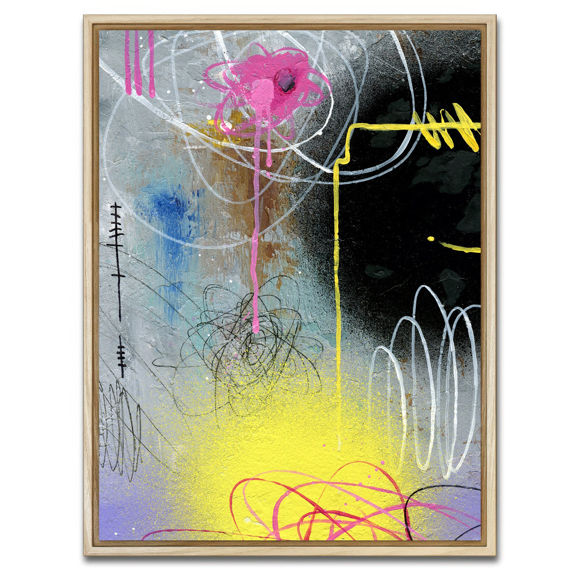 AUTO-MOCKUP WHITE | Abstract Smile | 1 Piece | Natural Framed Canvas | group=3x4